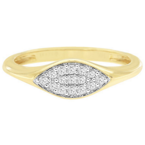 14K Gold Marquise Formation Pave Diamond Fashion Ring - Dallas TX