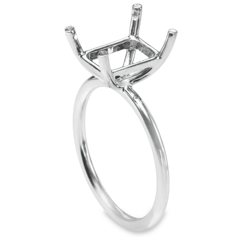 14K Gold 4-Prong Basket 1.5MM Solitaire Engagement Ring Mounting Engagement Rings 7
