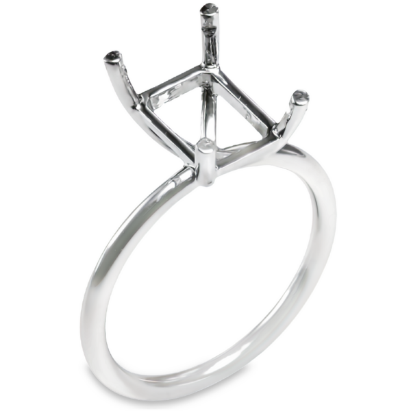 14K Gold 4-Prong Basket 1.5MM Solitaire Engagement Ring Mounting - Image 2
