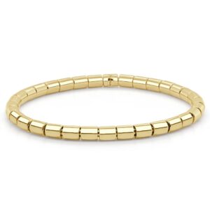 14k Gold Barrel Stretch Bracelet | Dallas TX | Mariloff Diamonds & Fine Jewelry