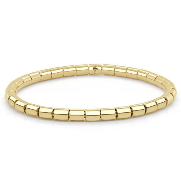 14k Gold Barrel Stretch Bracelet | Dallas TX | Mariloff Diamonds & Fine Jewelry