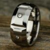 Cobalt Chrome 10MM Diamond Bezel Set Men's Wedding Band - Dallas TX