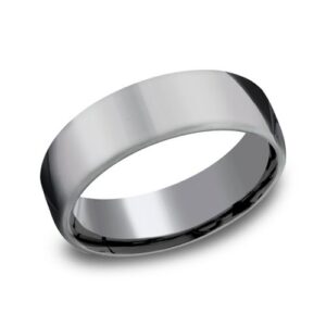 Grey Tantalum 6.5MM Euro-Dome Polished Men's Wedding Band - Dallas TX - Mariloff