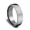 Grey Tantalum 6.5MM Euro-Dome Polished Men's Wedding Ring - Dallas TX