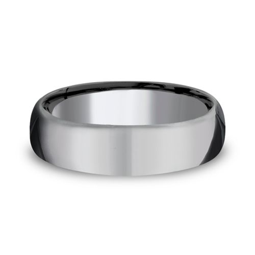 Grey Tantalum 6.5MM Euro-Dome Polished Men's Wedding Ring