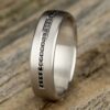 14K White Gold 6.5MM Black Diamond Men's Wedding Band - Dallas TX - Mariloff Diamonds