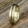 14K Yellow Gold 6.5MM Black Diamond Men's Wedding Band - Dallas TX
