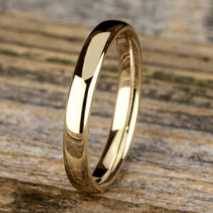 14K Gold 3.5MM Euro Dome High Polish Men's Wedding Band - Dallas TX - Mariloff Diamonds