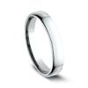 14K White Gold 3.5MM Euro Dome High Polish Men's Wedding Band - Dallas TX - Mariloff