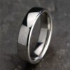 14K White Gold 5.5MM Euro Dome High Polish Men's Wedding Band - Dallas TX