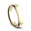 14K Yellow Gold 5.5MM Euro Dome High Polish Men's Wedding Ring - Dallas TX