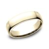14K Yellow Gold 5.5MM Euro Dome High Polish Men's Wedding Band - Dallas TX