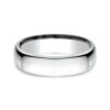14K White Gold 5.5MM Euro Dome High Polish Men's Wedding Band