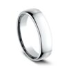 14K White Gold 5.5MM Euro Dome High Polish Men's Wedding Band - Dallas TX