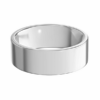 14K White Gold 8MM Flat Light High Polish Men's Wedding Band - Dallas TX