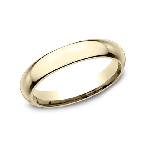 14K Yellow Gold 4MM High Dome High Polish Men's Wedding Ring - Mariloff Diamonds