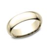 14K Yellow Gold 6MM High Dome High Polish Men's Wedding Band - Dallas TX