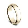 14K Gold 6MM High Dome High Polish Men's Wedding Band - Dallas TX