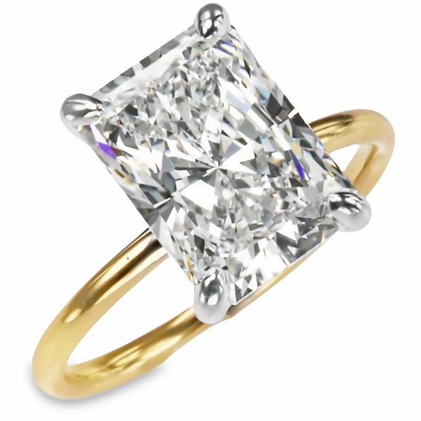 14K Gold 4-Prong Basket 1.5MM Solitaire Engagement Ring Mounting - Image 4