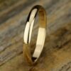 14K Yellow Gold 3MM Regular Dome High Polish Men's Wedding Band - Dallas TX