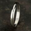 14K White Gold 3MM Regular Dome High Polish Men's Wedding Band - Dallas TX