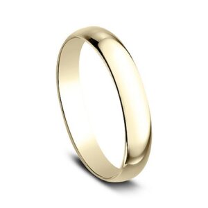 14K Yellow Gold 3MM Regular Dome High Polish Men's Wedding Band - Dallas TX