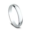 14K White Gold 3MM Regular Dome High Polish Men's Wedding Band - Dallas TX