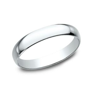 14K White Gold 3MM Regular Dome High Polish Men's Wedding Band - Dallas TX - Mariloff Diamonds