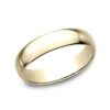 14K Yellow Gold 5MM Regular Dome High Polish Men's Wedding Band - Dallas TX - Mariloff Diamonds