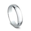 14K White Gold 5MM Regular Dome High Polish Men's Wedding Ring - Dallas TX