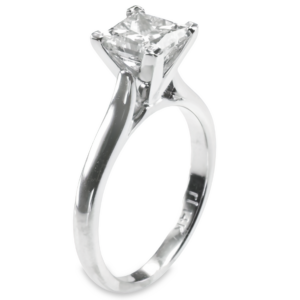 14K Gold 4-Prong Tiffany-Style Cathedral 2.5MM Solitaire Engagement Ring Mounting