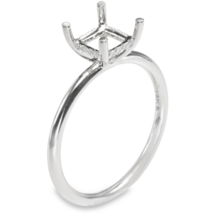 14K Gold Hidden-Halo Basket 1.8MM Solitaire Engagement Ring Mounting Engagement Rings 7