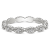 14K White Gold Scalloped Marquise Station Diamond Wedding Band - Dallas TX