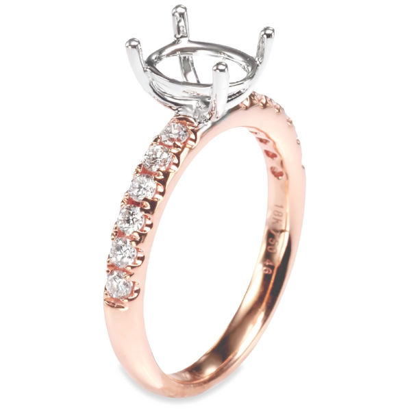 14K Gold 4-Prong Basket 0.40ctw Diamond Engagement Ring - Dallas TX