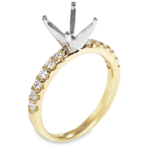 14K Gold 4-Prong Tiffany Style 0.40ctw Diamond Engagement Ring - Dallas TX