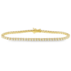 18K Yellow Gold 3.20ctw Round Brilliant Diamond Tennis Bracelet - Dallas TX