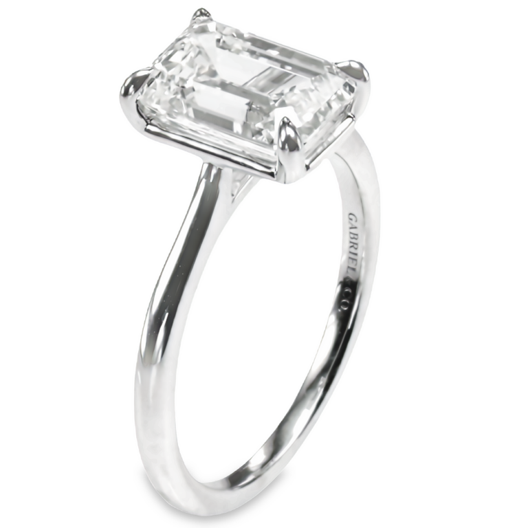 14K Gold Claw-Prong Basket Cathedral Solitaire Engagement Ring Mounting Engagement Rings 5
