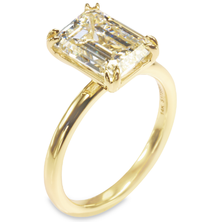 14K Gold Double Claw-Prong Basket 1.8MM Solitaire Engagement Ring Mounting Engagement Rings 6