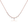 14K Rose Gold Diamond Dangle Station Necklace - Dallas TX