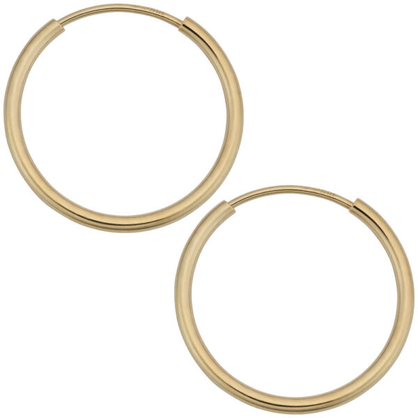 14K Yellow Gold Endless Hoops - Dallas TX