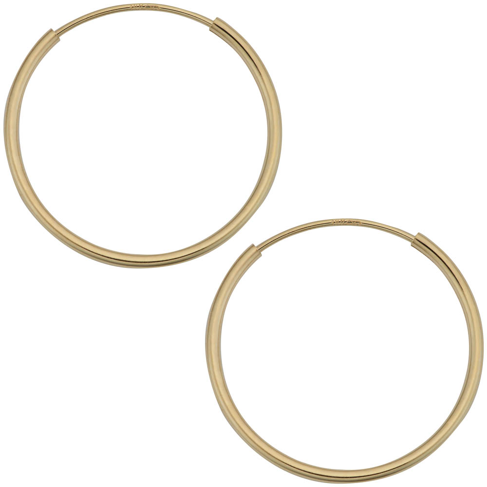 14K Yellow Gold Endless Hoops - Dallas TX