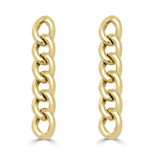 14K Yellow Gold Chain Link Earrings - Dallas TX