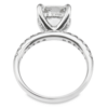 14K White Gold 4-Prong Hidden Halo 0.51ctw Diamond Engagement Ring Mounting - Mariloff Diamonds