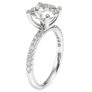 14K Gold 4-Prong Open-Basket 0.15ctw Diamond Engagement Ring Mounting Classic 13