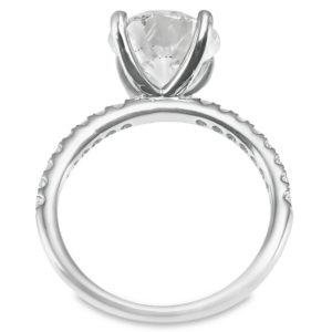 14K Gold 4-Prong Open-Basket 0.15ctw Diamond Engagement Ring Mounting Classic 16