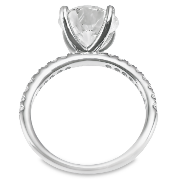14K Gold 4-Prong Open-Basket 0.15ctw Diamond Engagement Ring Mounting - Image 8