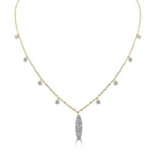 14K Gold Diamonds by the Yard Dangle Pendant Necklace - Dallas TX | Mariloff Diamonds