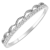 14K White Gold Accented Gold Scalloped Diamond Wedding Band - Dallas TX | Mariloff Diamonds