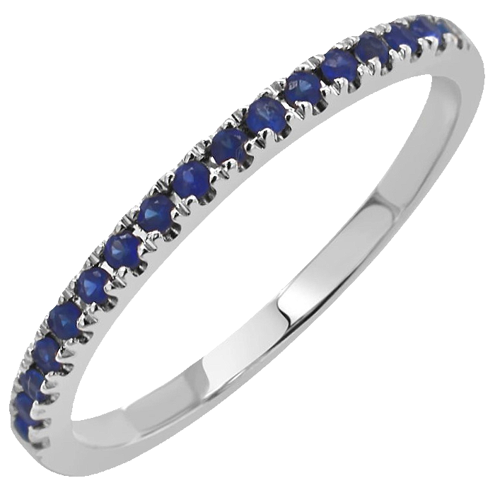 Stackable sapphire on sale eternity band