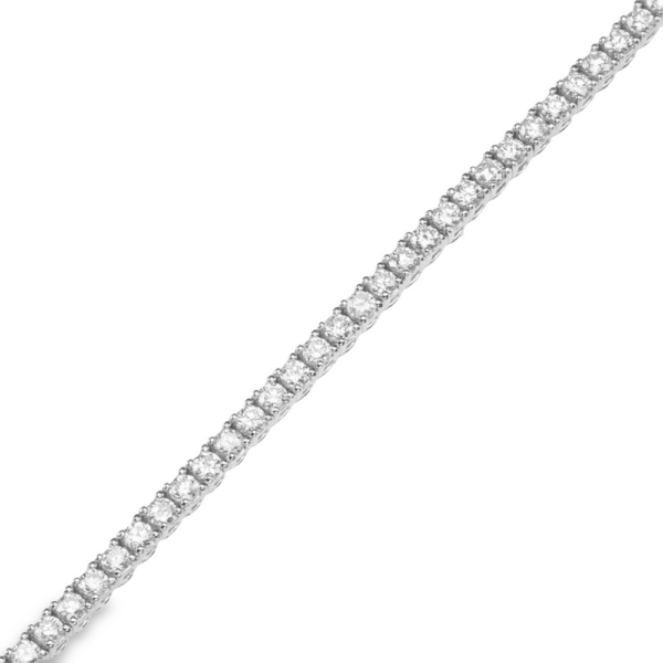 14K White Gold 1.90ctw Round Brilliant Diamond Tennis Bracelet 7" - Dallas TX